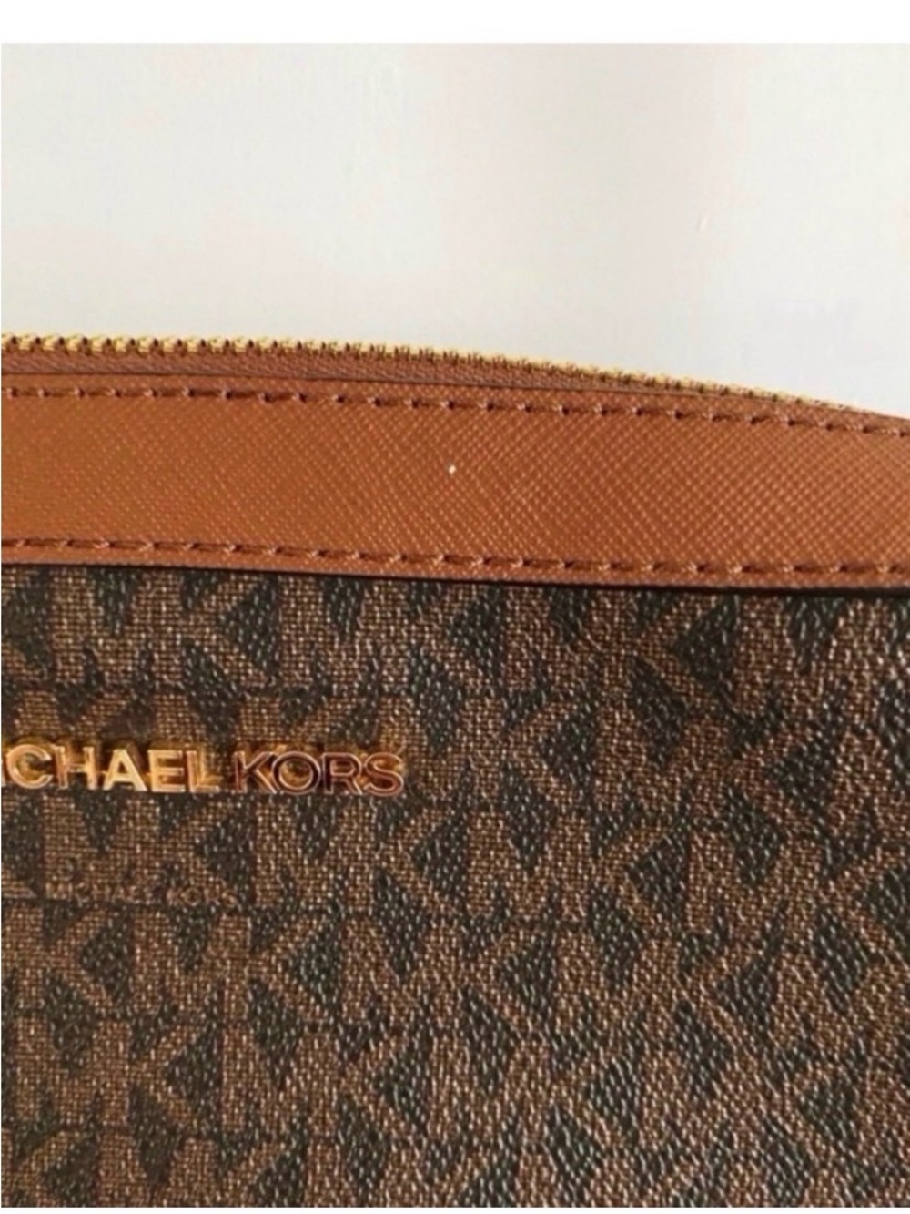 MICHAEL KORS Brown MK Logo Crossbody Bag - Picture 7 of 10